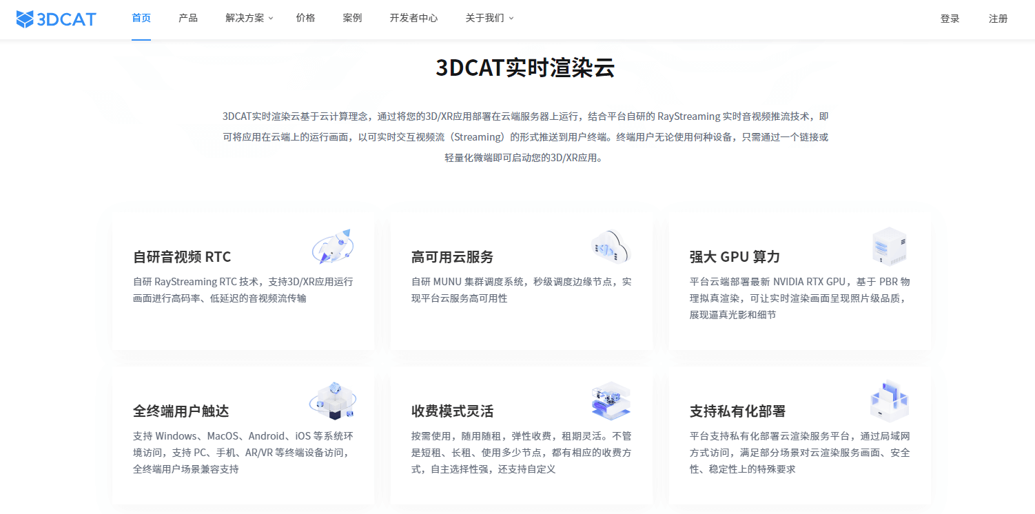 3DCAT实时云渲染-边缘计算平台