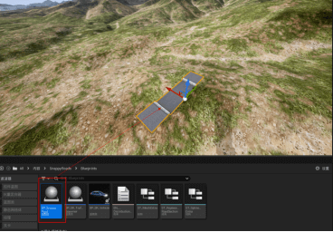 将道路蓝图BP_Snappy_Road拖拽入场景中