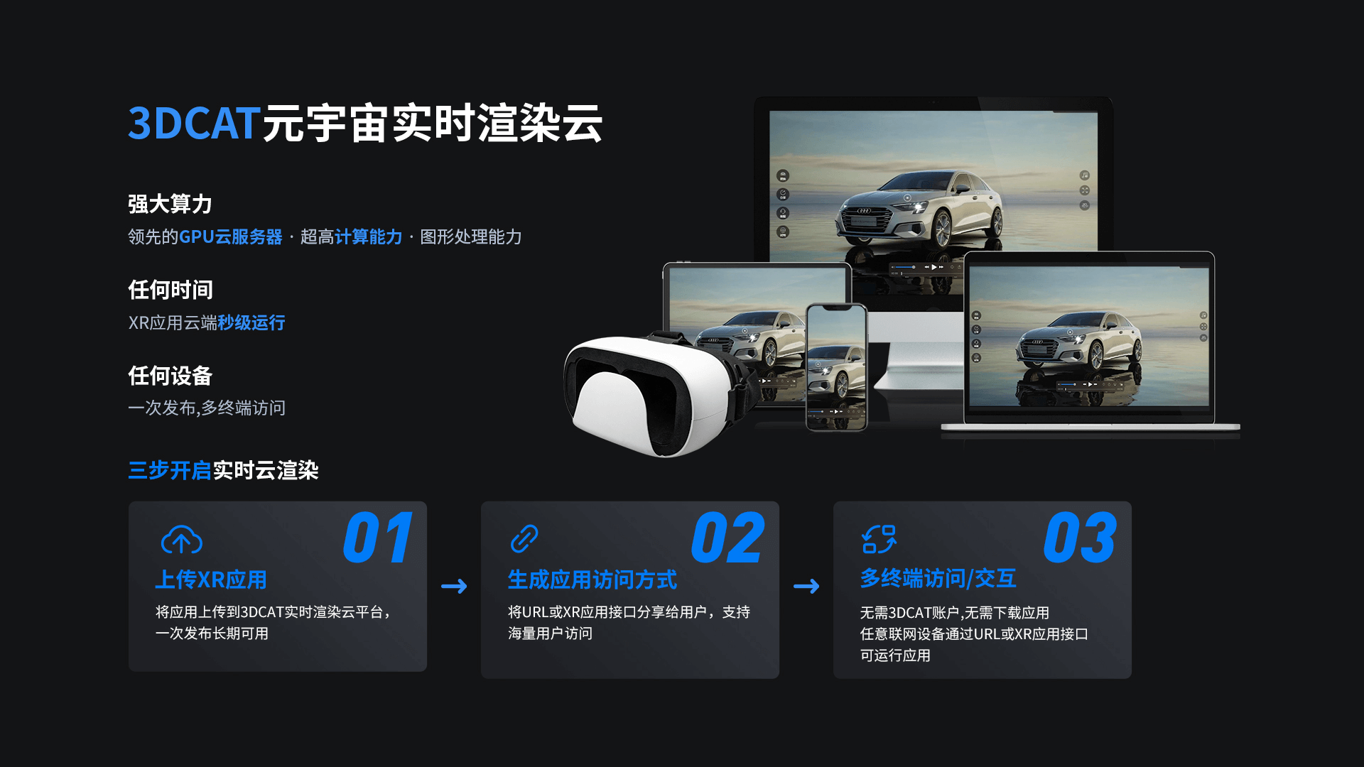 3DCAT实时云渲染平台-云VR体验