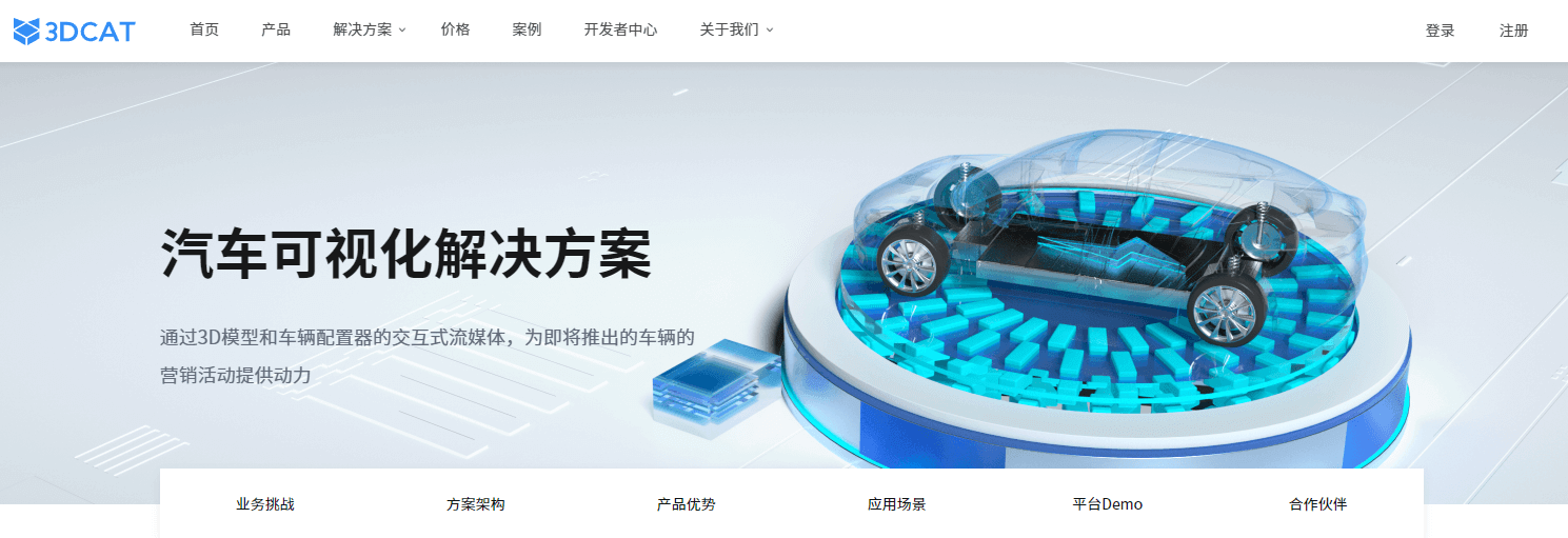 实时云渲染汽车三维可视化方案-3DCAT